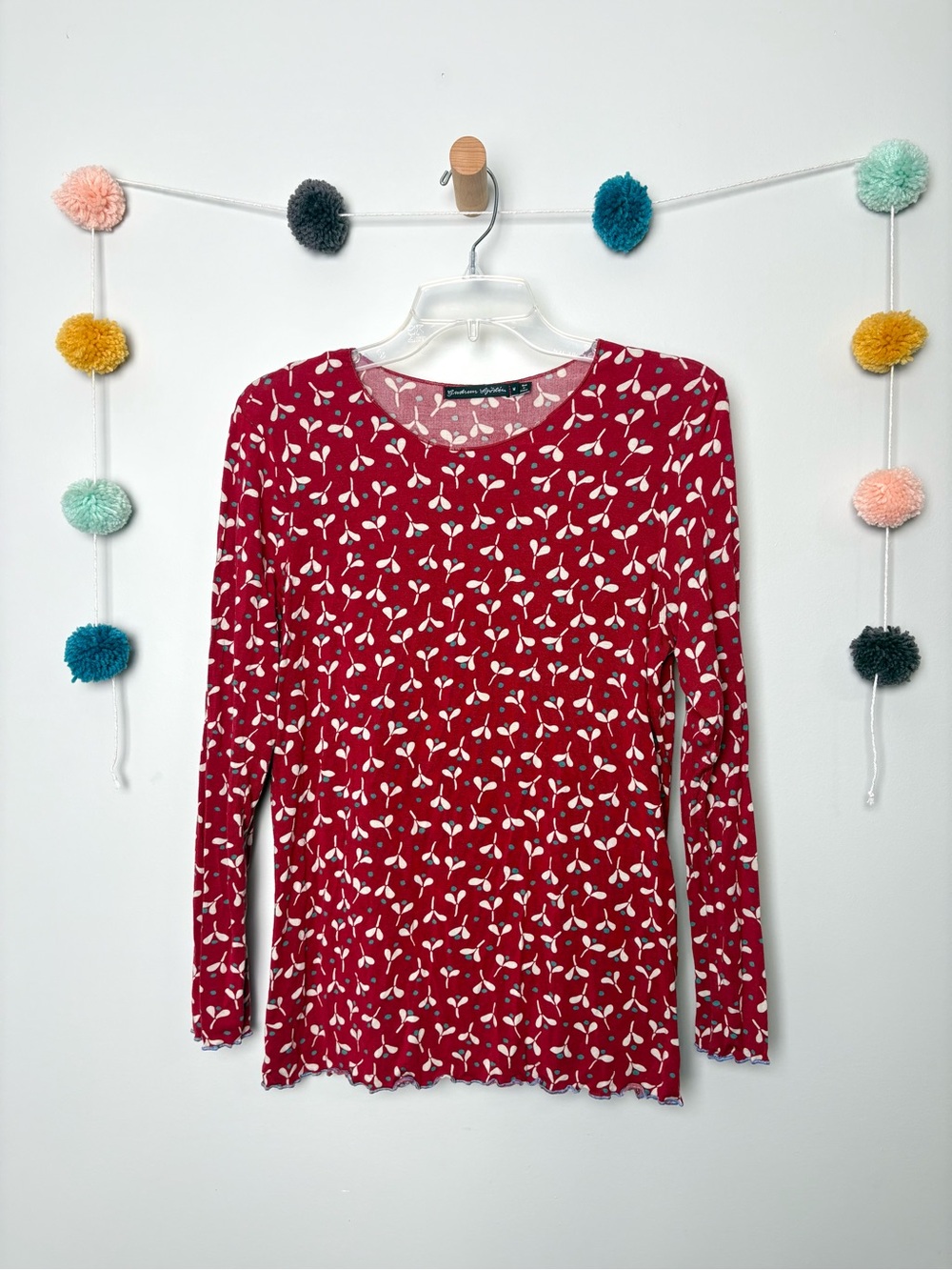 Gudrun Sjoden Multicoior Floral Jersey Long Sleeve Women's Top
